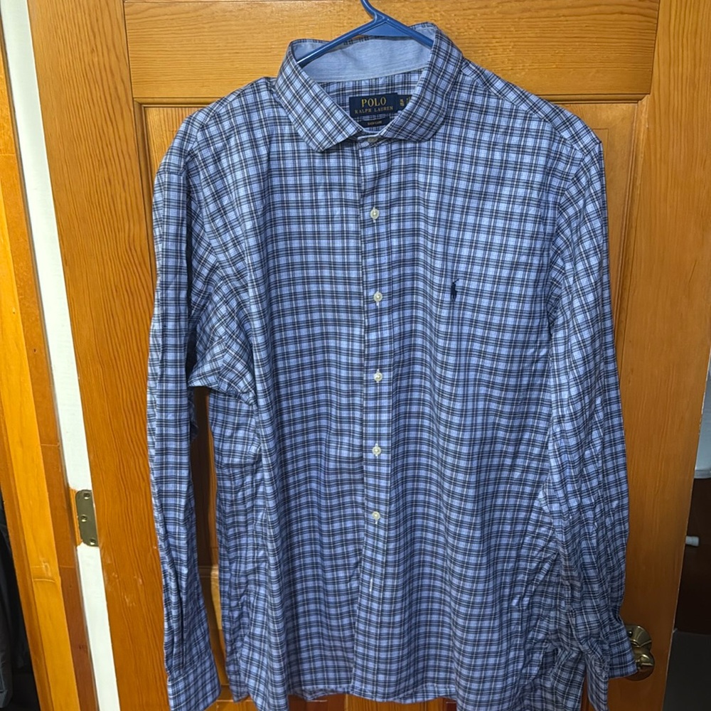 Polo Ralph Lauren - Blue/White Shirt - NWOT - XL TG 
Easy Care